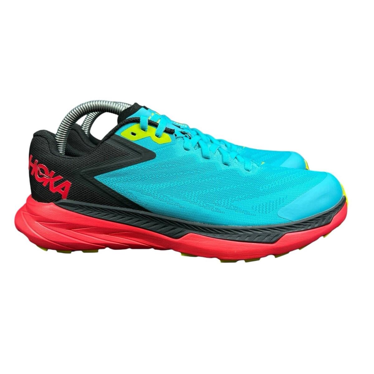 Hoka One One Zinal Scuba Blue Diva Pink Trail Running Shoes Women`s Sizes 9.5-11