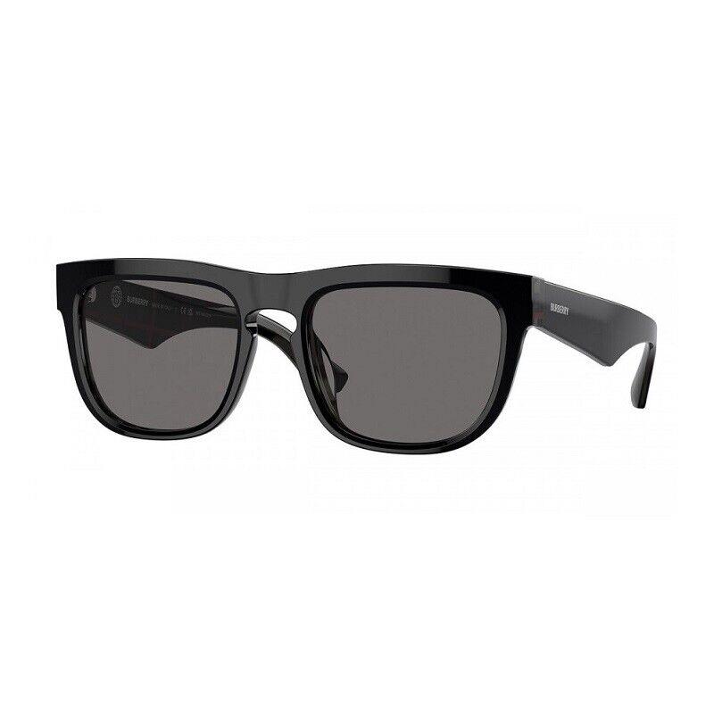 Burberry BE4431U 412181 Top Black On Vintage Check/dark Grey Polarized