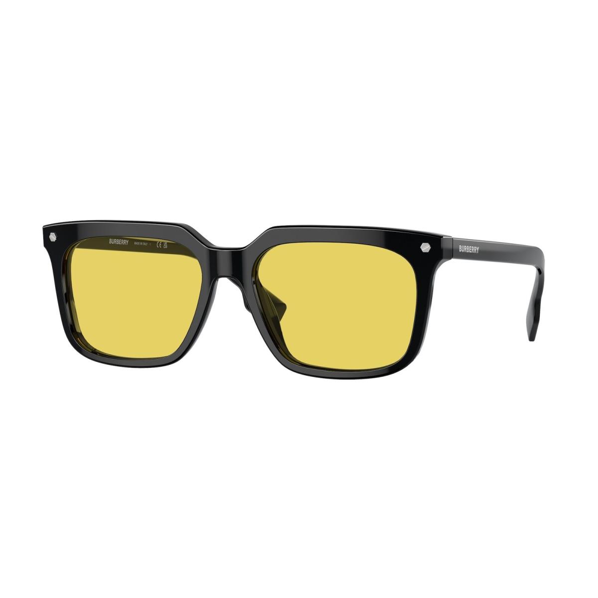 Burberry BE4337F 300185 Carnaby Black Yellow 56 mm Men`s Sunglasses