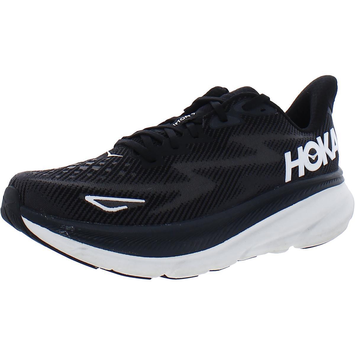 Hoka One One Womens Clifton 9 B/w Running Shoes 10 Medium B M Bhfo 6487 - Black/White