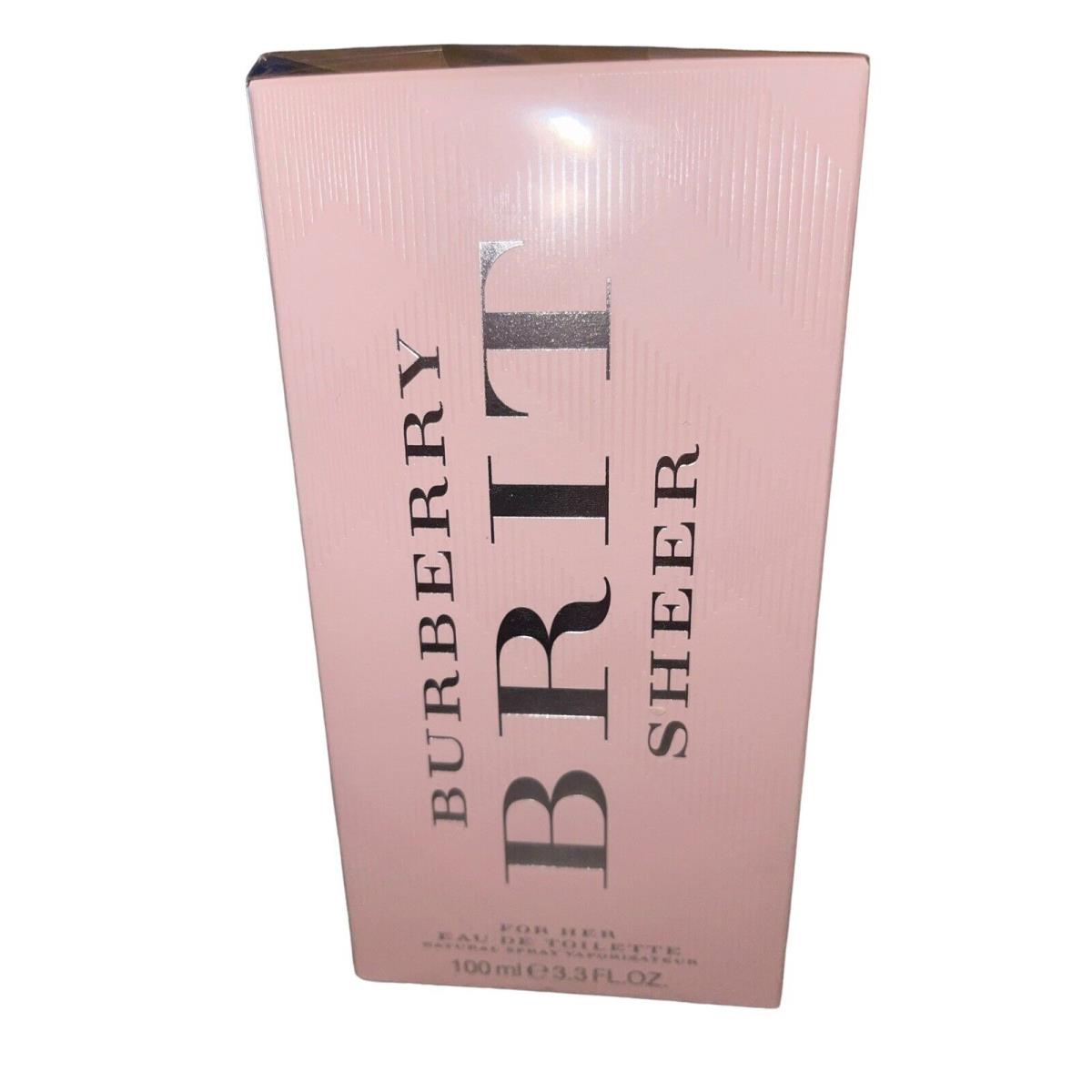 Burberry Brit Sheer For Her 3.3 fl oz/100 ml Eau de Toilette Natural Spray