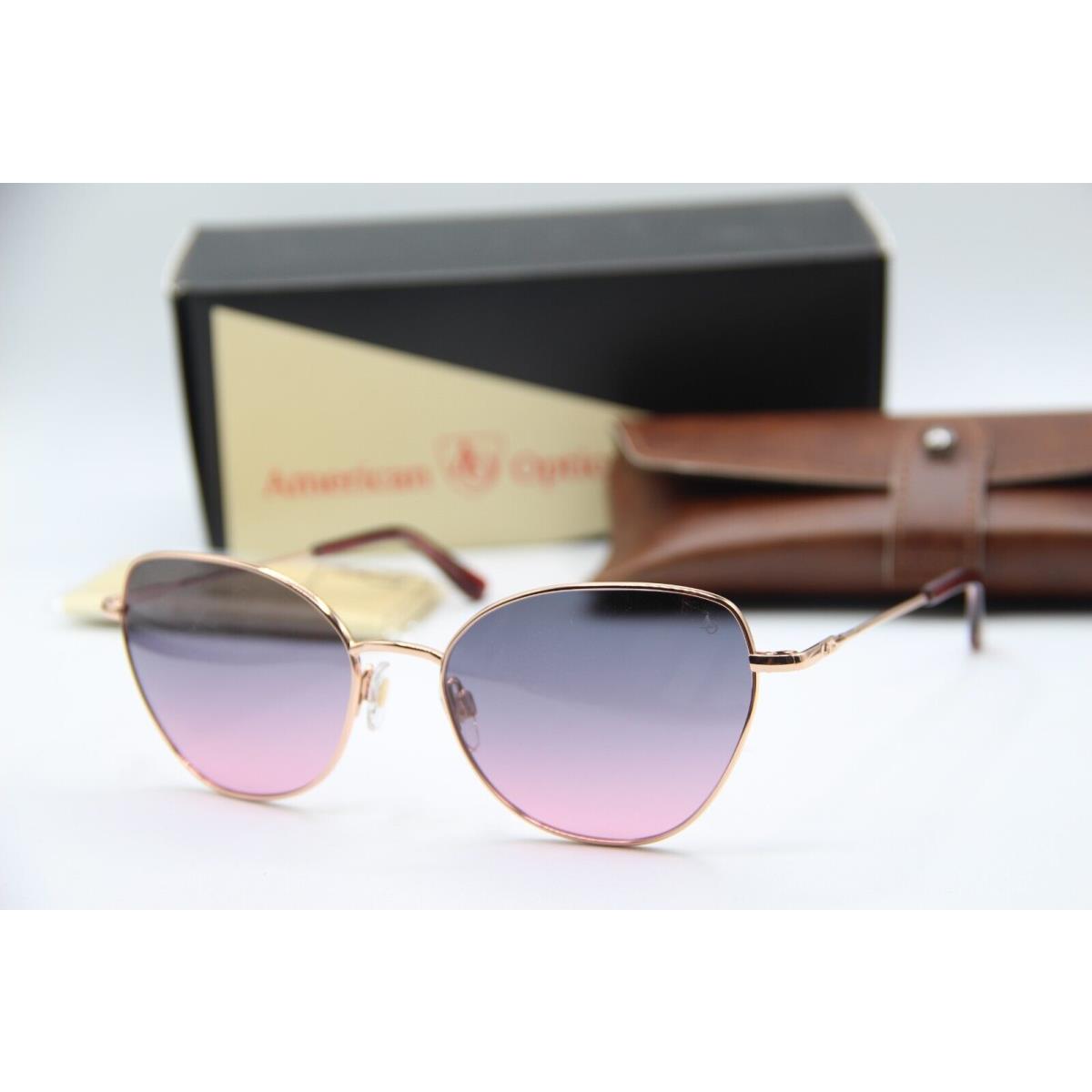 American Optical Whitney C1 Rose Gold Sunglasses W/case 58-18