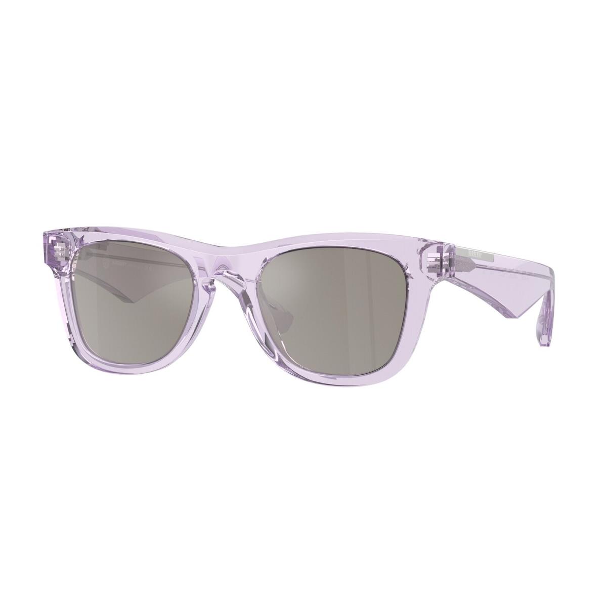 Burberry BE4426 40956G Violet Light Grey Mirror Silver 50 mm Men`s Sunglasses