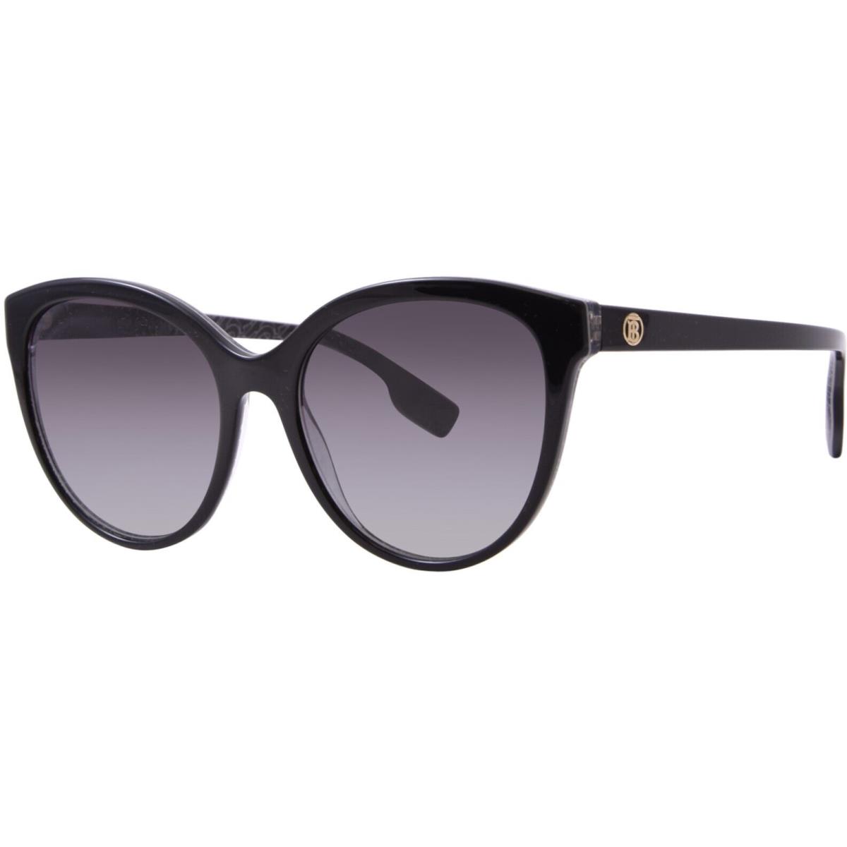 Burberry Betty BE4365 39778G Sunglasses Womens Black/print Tb/grey Gradient 55mm