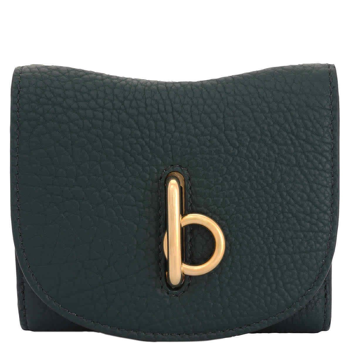 Burberry Rocking Horse Leather Compact Wallet In Vine 8082333