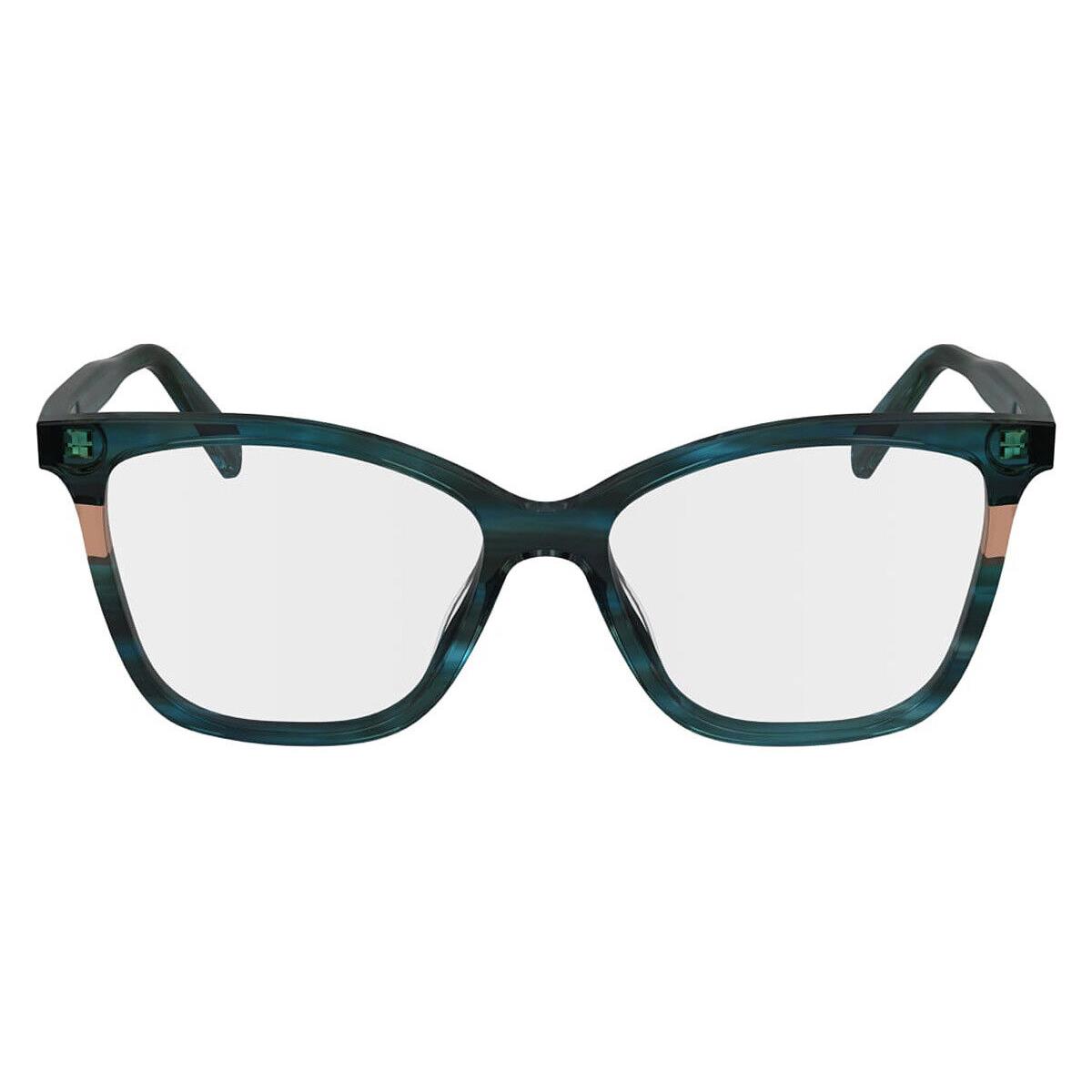 Longchamp LO2741 Eyeglasses Women Striped Green 52mm