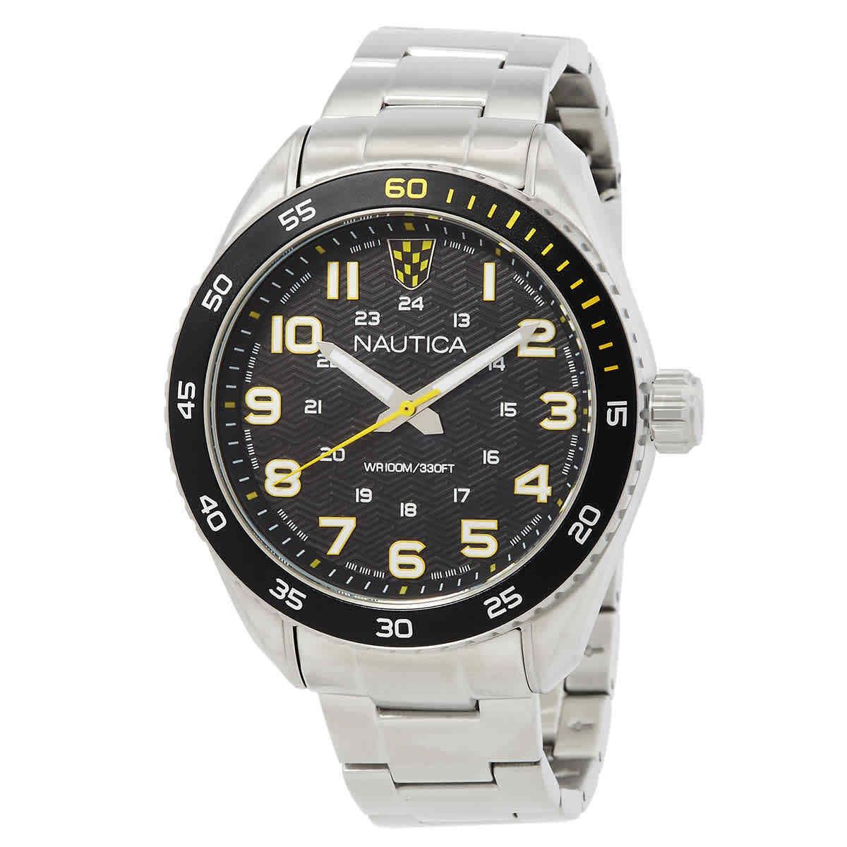 Nautica Key Biscane Quartz Black Dial Men`s Watch NAPKBS224