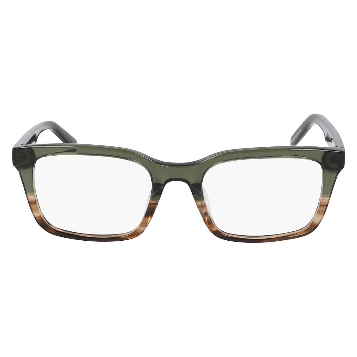 Nautica N8189 Eyeglasses Men Olive Brown Horn 53mm