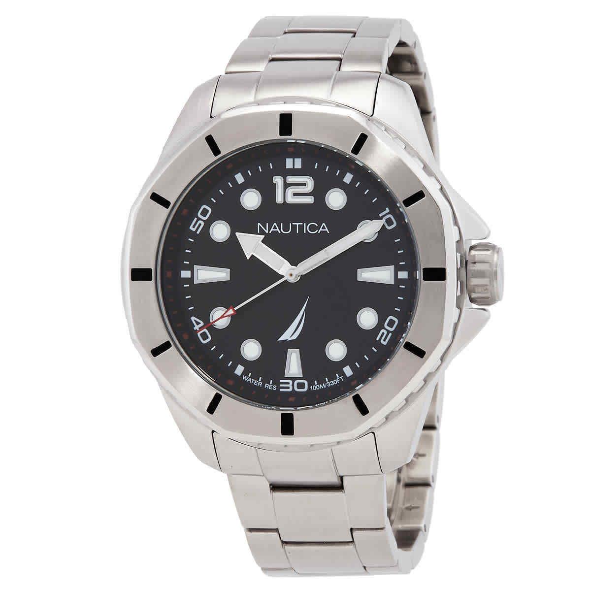 Nautica Koh May Bay Quartz Black Dial Men`s Watch NAPKMF205