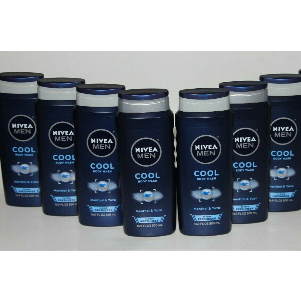 Lot 7 Nivea Men Cool Body Wash Menthol Yuzu 16.9 FL OZ