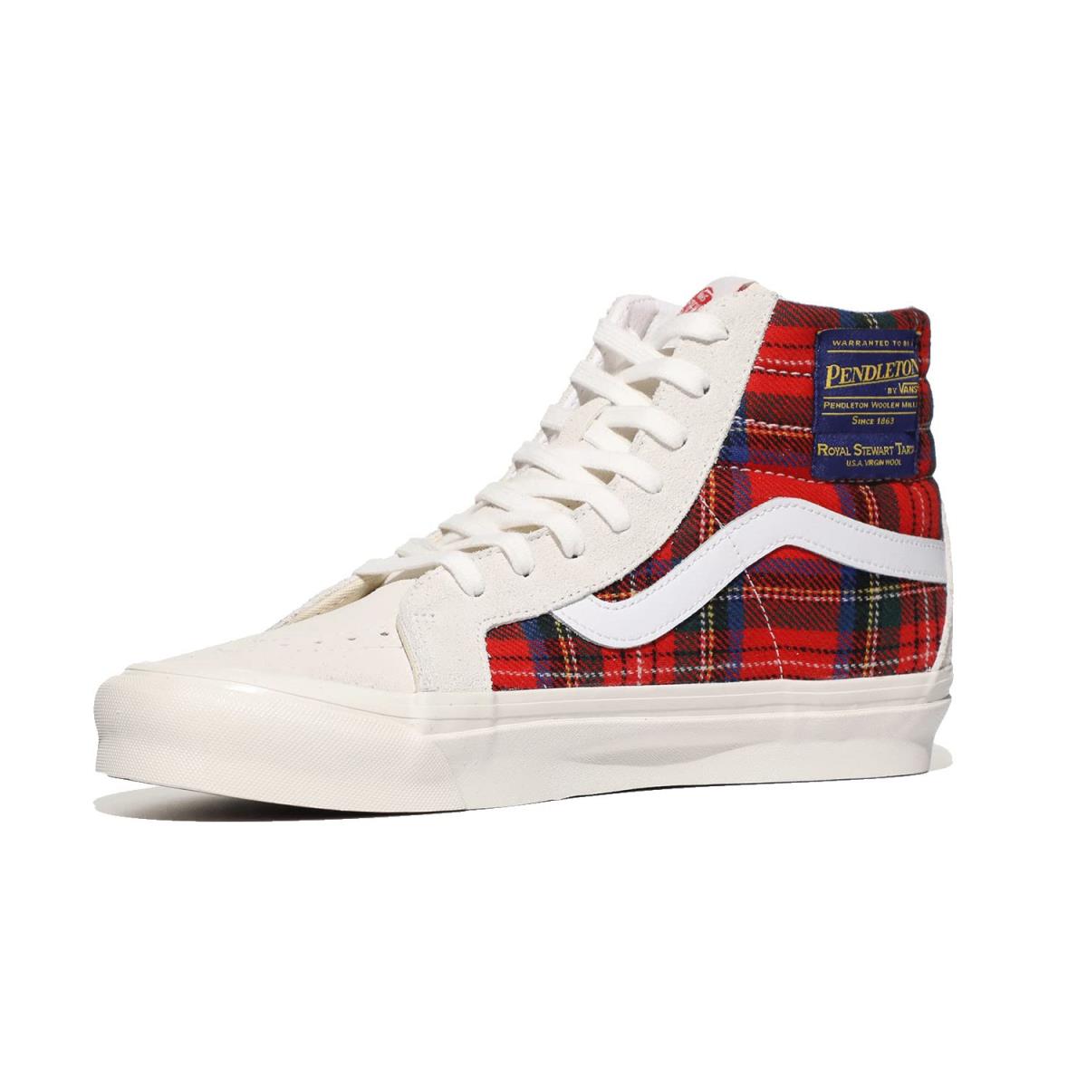 Unisex Sneakers Athletic Shoes Vans Sk8-Hi 38 DX (Anaheim Factory) Pendleton/Royal Stewart Tartan