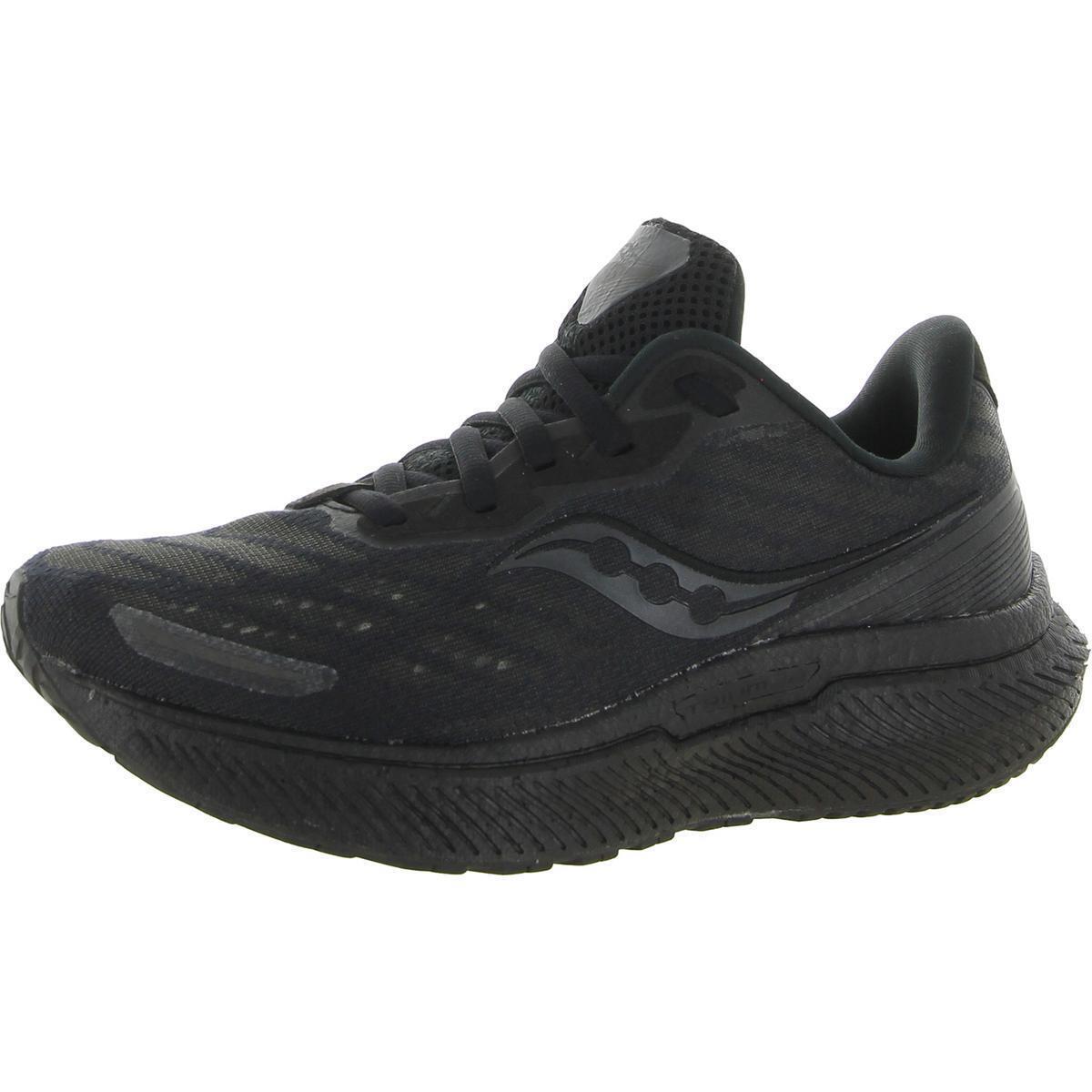 Saucony Womens Triumph 19 Fitness Athletic and Training Shoes Sneakers Bhfo 9733 - Triple Black