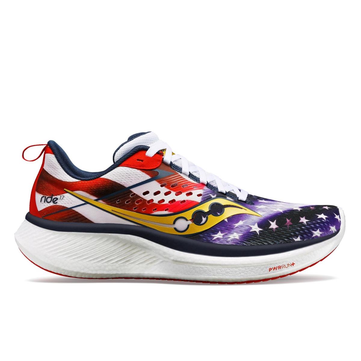 Saucony Men Stars Stripes Ride 17 Shoes - Stars | Stripes