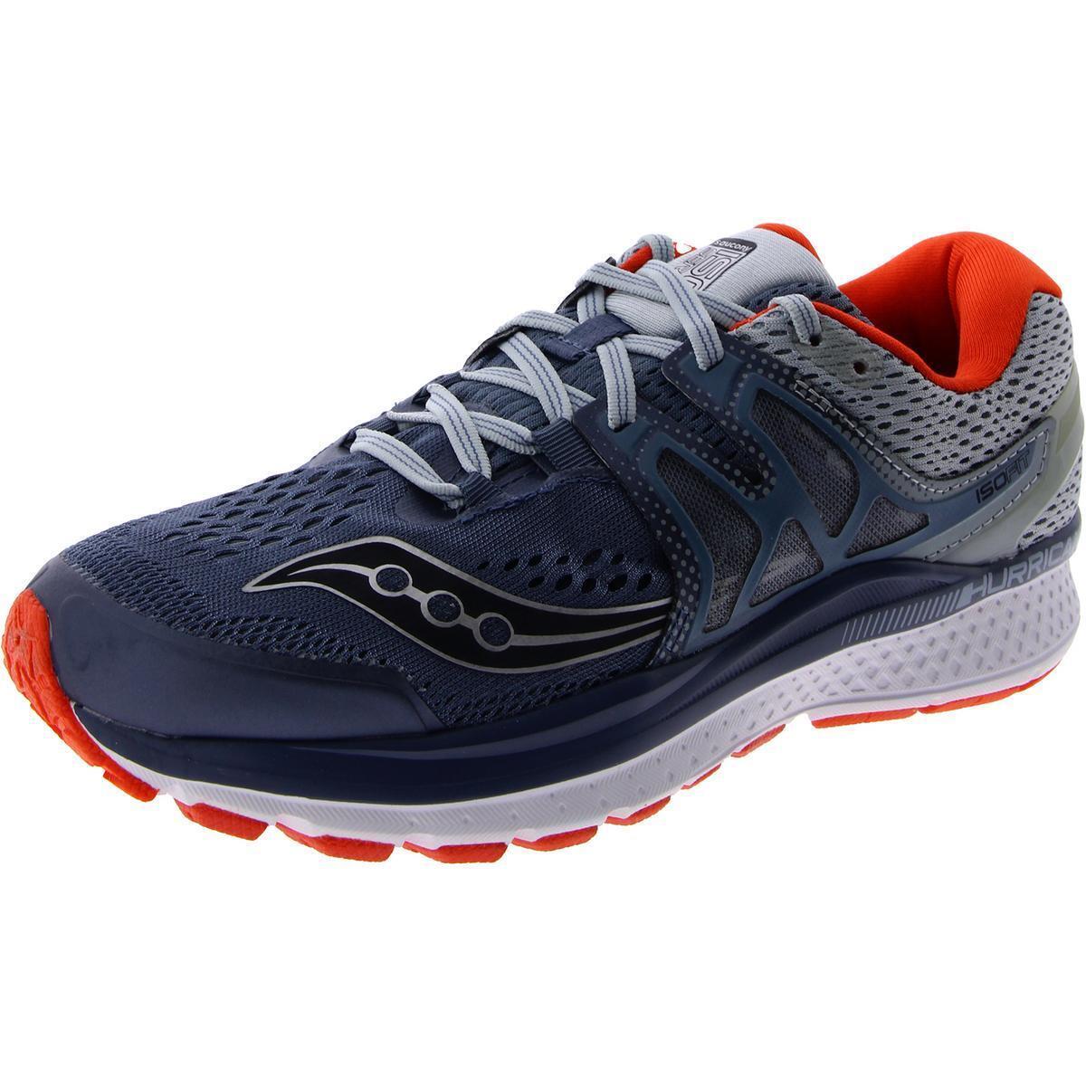 Saucony Mens Hurricane Iso 3 Gray Running Shoes Sneakers 7 Medium D Bhfo 5490 - Grey/Blue/Red