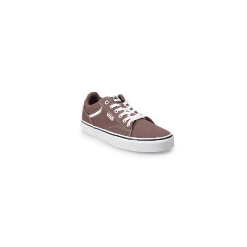 Vans Mens Seldan Canvas Deep Taupe/white Sneakers Shoes Size 11