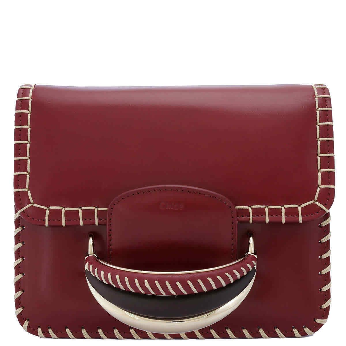 Chloe Ladies Dark Ruby Kattie Crossbody Bag CHC22US500H04615