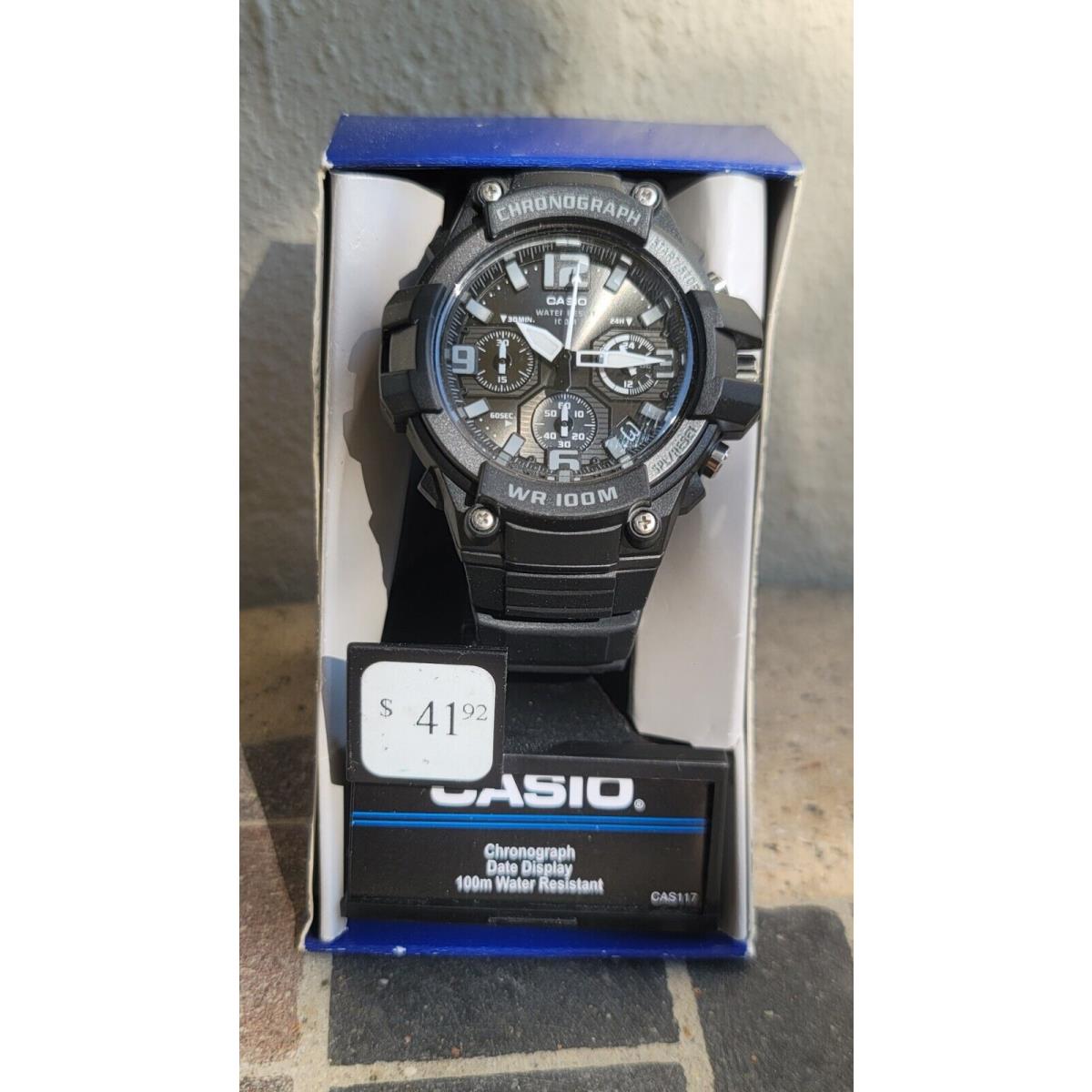 Casio AEQ-110W-1B Men`s Black 100M World Time Digital/ Analog Sports Watch