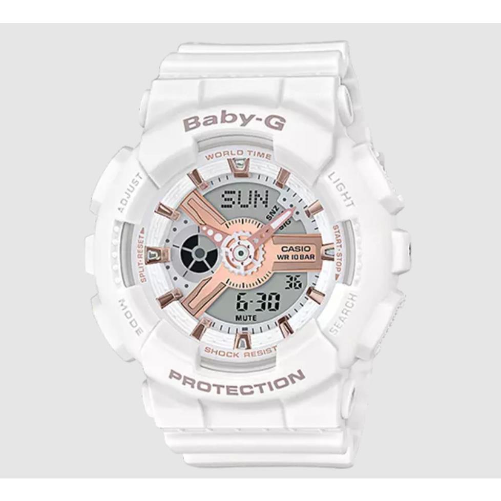 Casio Baby-g BA-110RG-7ADR White Rubber Watch