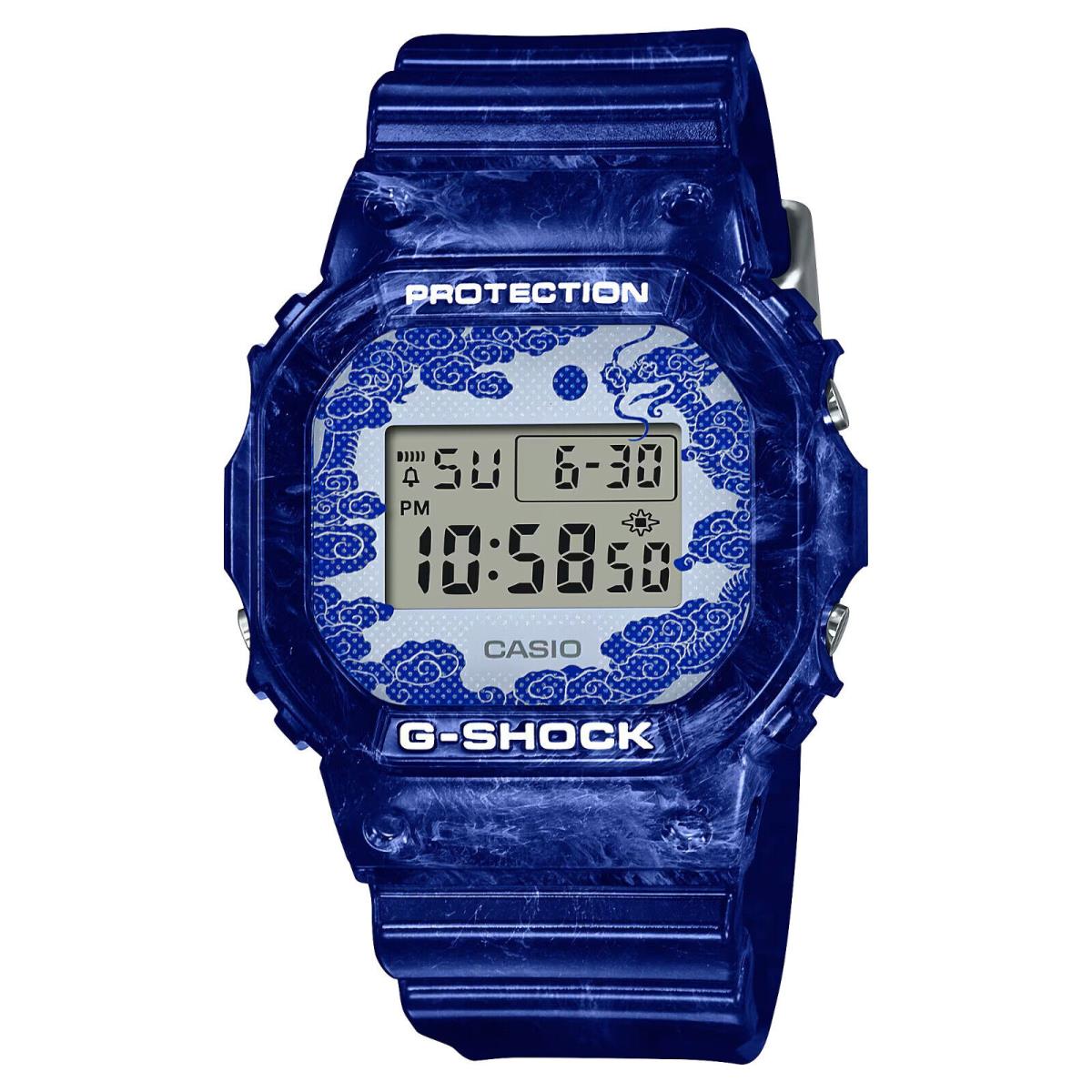 Casio G-shock Blue and White Pottery Series Purple Watch DW5600BWP-2A