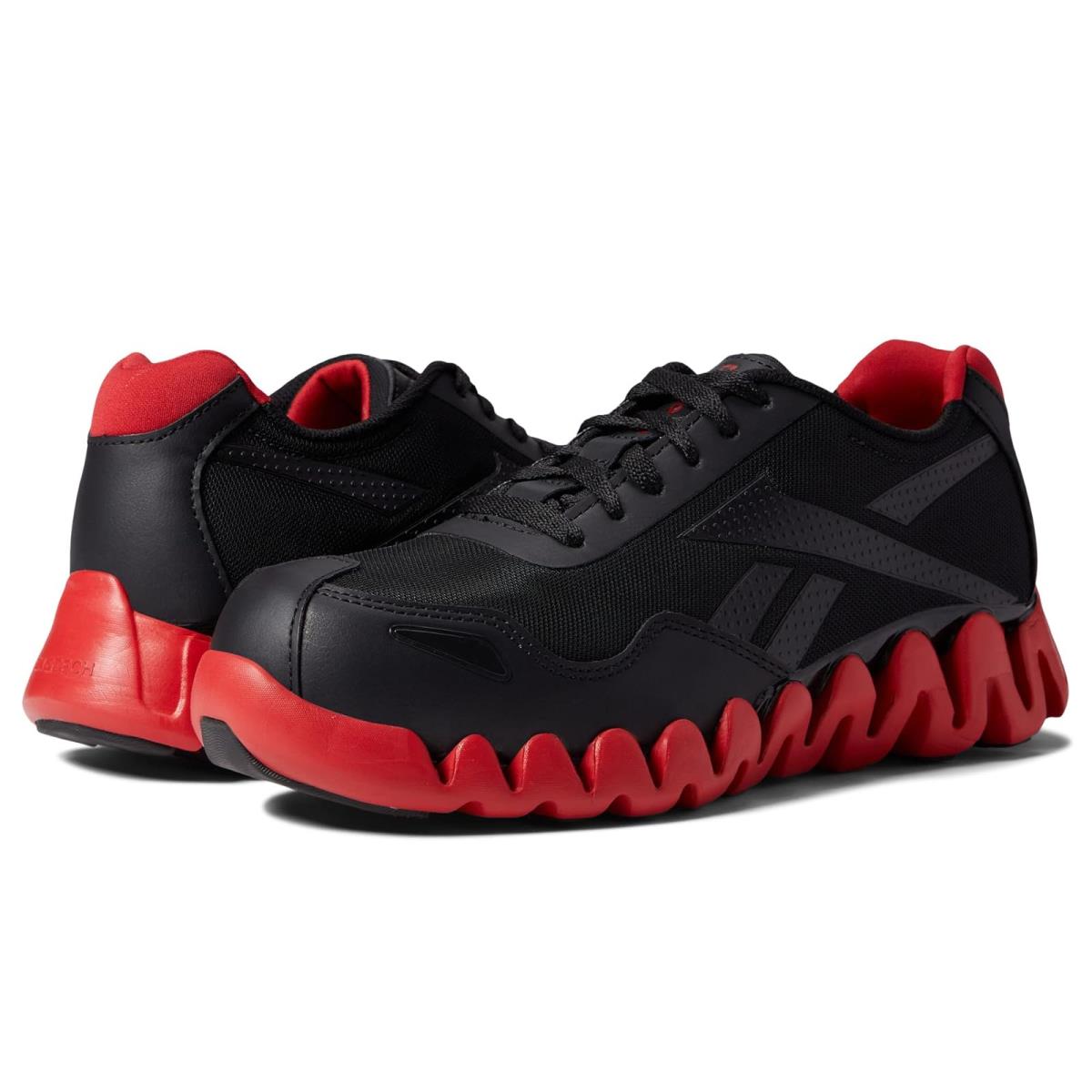 Man`s Sneakers Athletic Shoes Reebok Work Zig Pulse Work SD10 Comp Toe - Black/Red