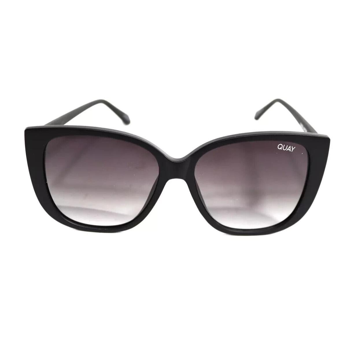 Quay Australia Ever After 59mm Cat Eye Sunglasses in Matte Black/smoke - Frame: Black, Lens: Black