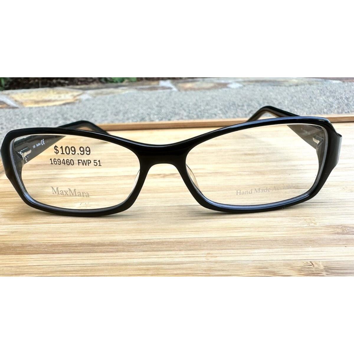 Max Mara MM808 807 Eyeglasses Frames 51-15-135 Black Rectangle