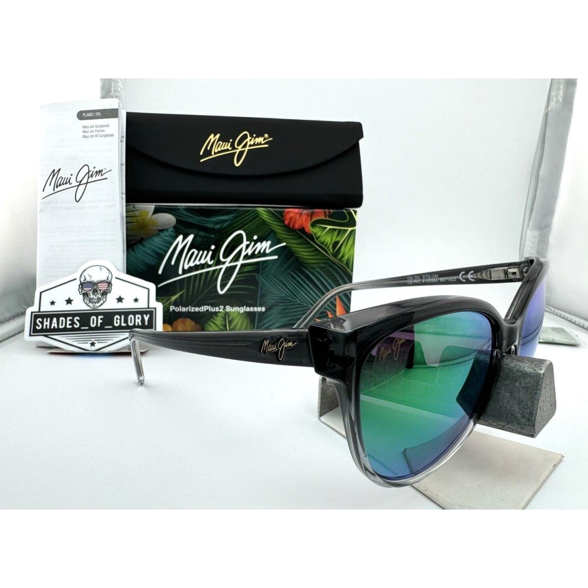 Maui Jim Olu Olu MJ 537-11A Grey Fade W/ Maui Green Polarized Sunglasses