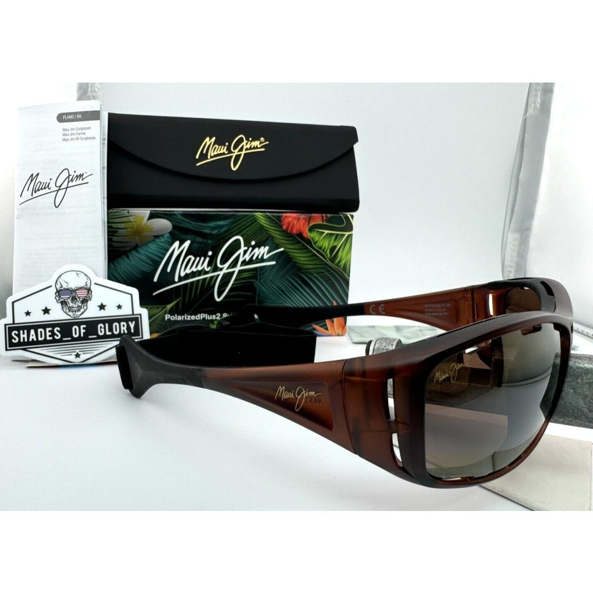 Maui Jim Waterman MJ 410-26M Matte Rootbeer Hcl Bronze Polarized Sunglasses