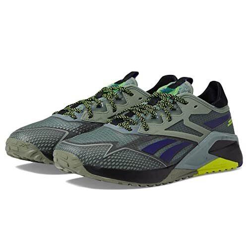 Reebok Men`s Nano X2 Tr Adventure Harmony Green/black/solar Acid Yellow 12