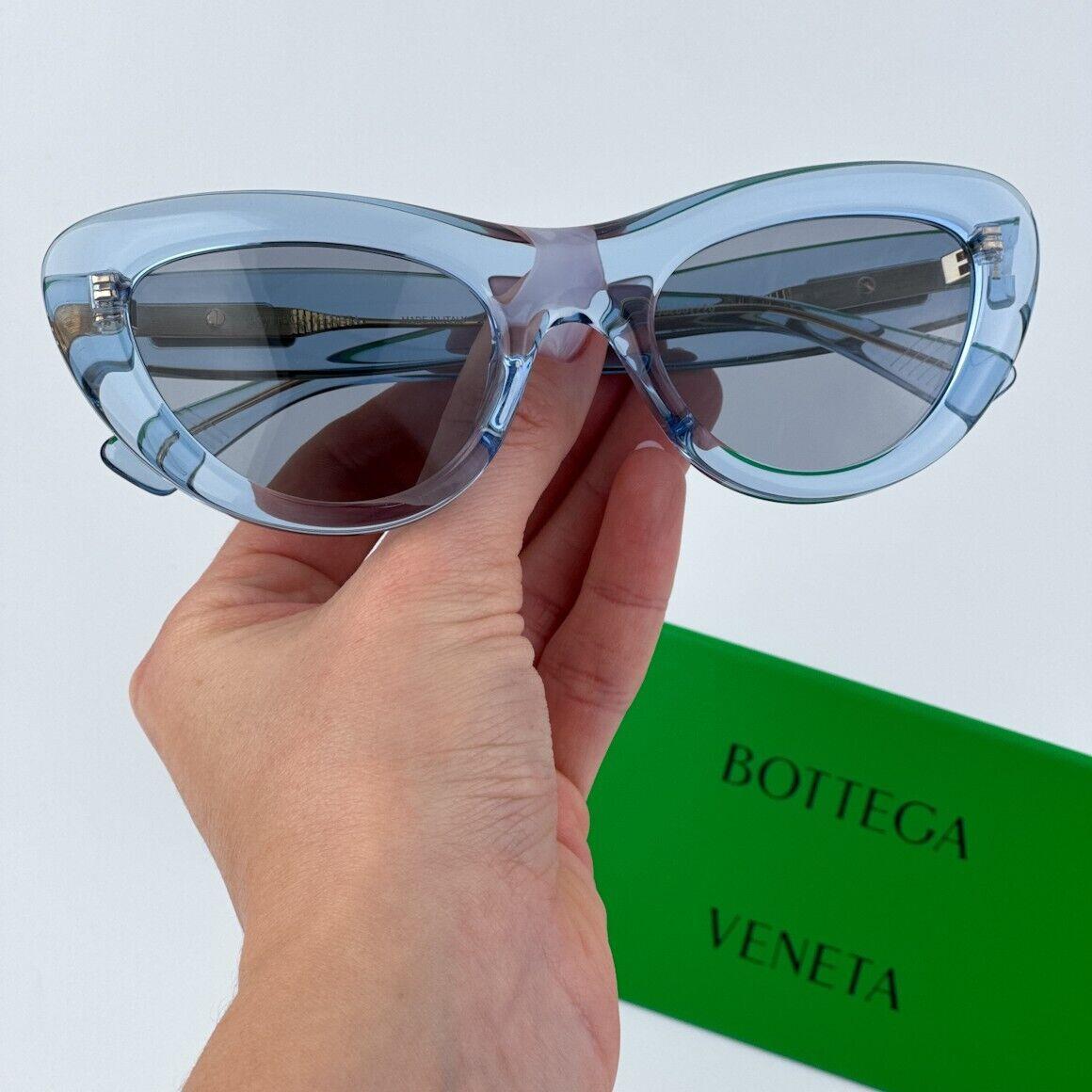 Bottega Veneta BV1282S 003 Light Blue Cat Eye Unisex Sunglasses