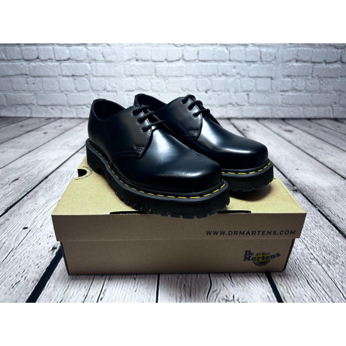 Dr. Martens 1461 Bex Squared Shoes Black Polished Smooth