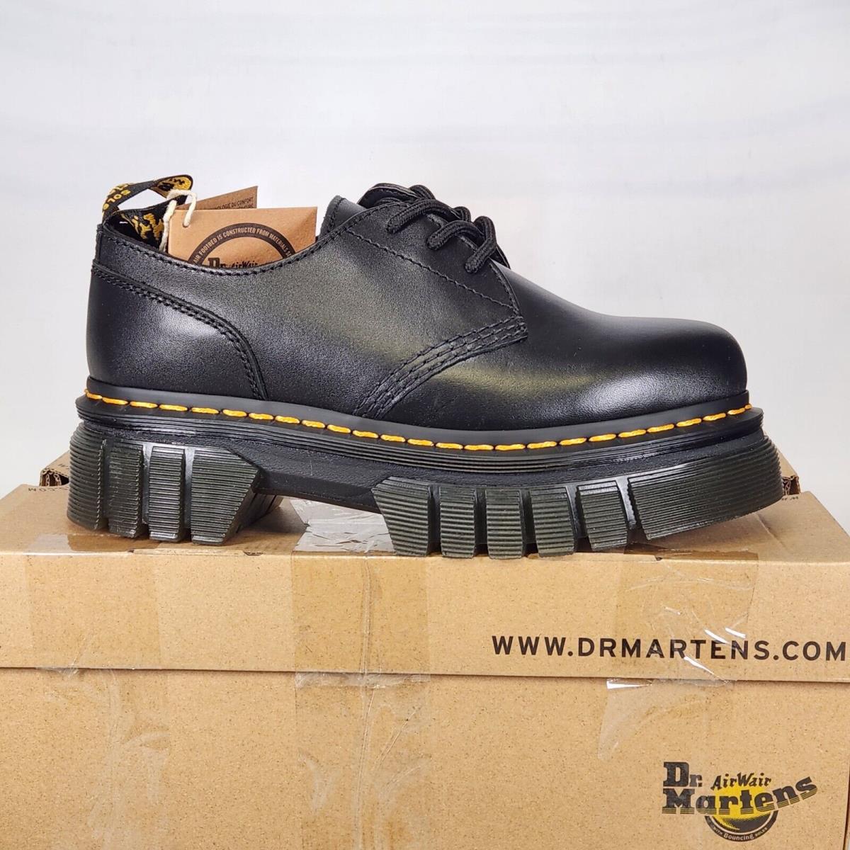 Size 8 - Dr Martens Audrick 3-Eye Shoe - Black Nappa - Womens - 27147001