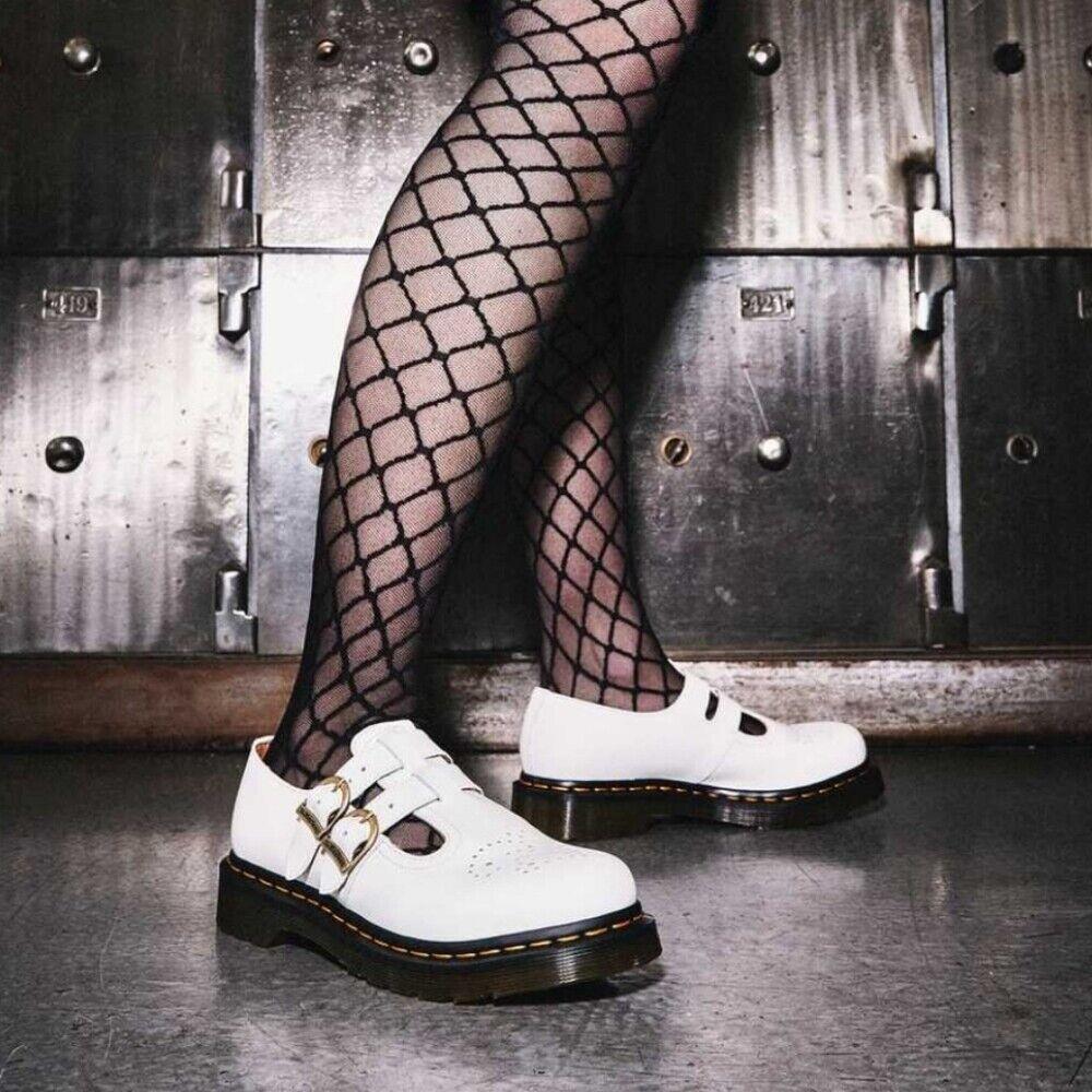 Dr. Martens 8065 Smooth Mary Jane White Leather Women`s Size US 8 UK 39