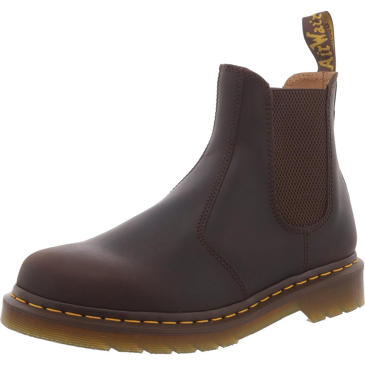 Dr. Martens Mens Crazy Horse Brown Chelsea Boots Shoes 8 Medium D Bhfo 6092