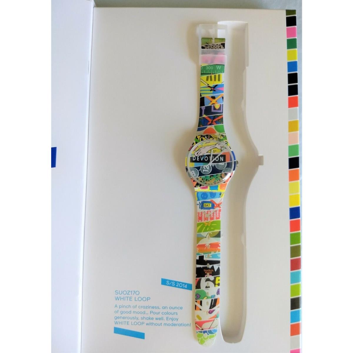 Swatch S/s Club Special Box Set White Loop Gent 2014 Watch SUOZ170