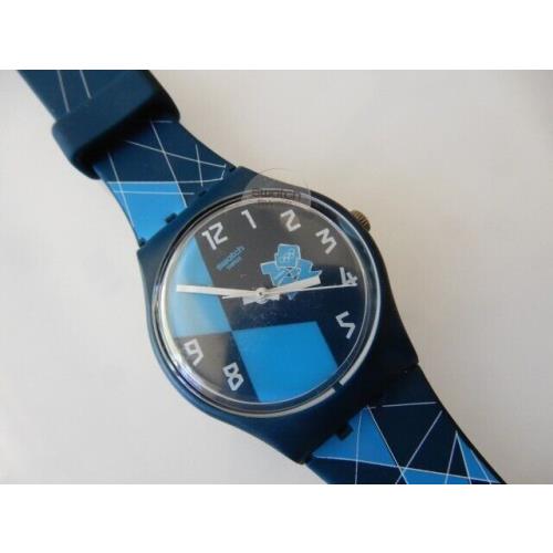 Olympic 2012 Blue Blue Geometric Lines Olympic London Games Swatch-nib