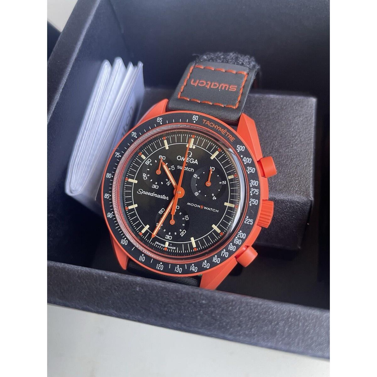 Omega x Swatch Moonswatch Mission On Earth: Lava Red Speedmaster Alaska