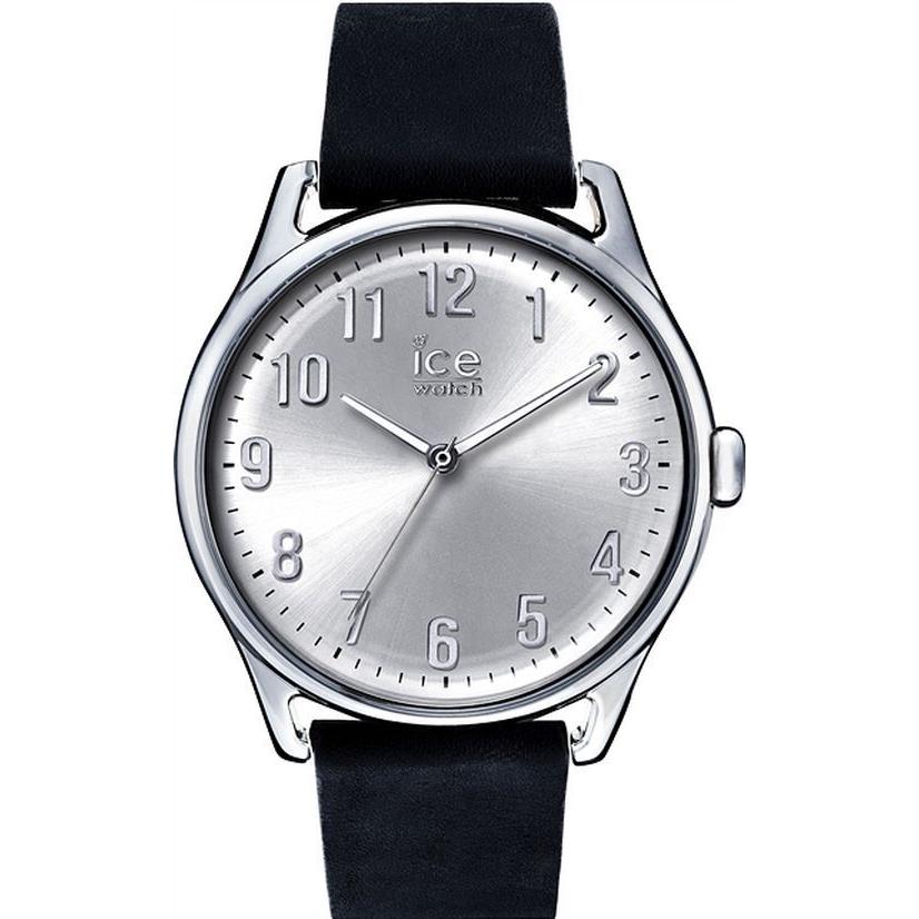 Unisex Ice-watch Icetime Silver Dial Black Band Watch ICE-013042