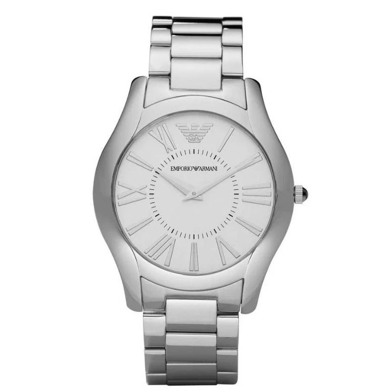 Emporio Armani Stainless Steel Band Men`s Watch Silver AR2055