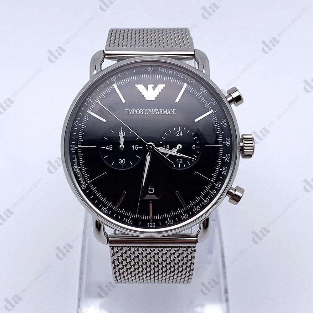 Emporio Armani AR11104 Aviator Chronograph Black Dial Quartz Casual Men`s Watch