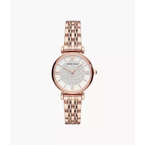 Emporio Armani AR11244 Women`s Two-hand Rose Gold Stainless Steel Watch 32mm