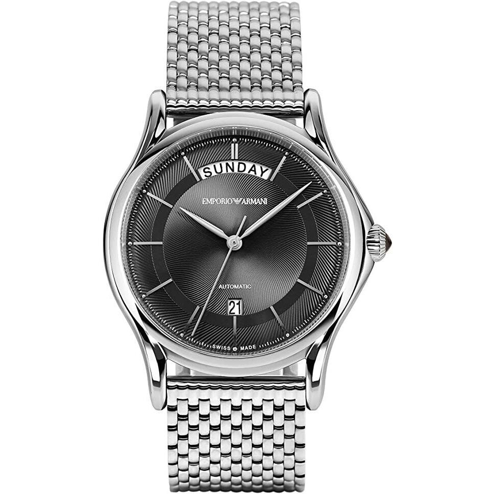 Emporio Armani Swiss Men`s Automatic Hand Day-date Stainless Steel Watch ARS3500