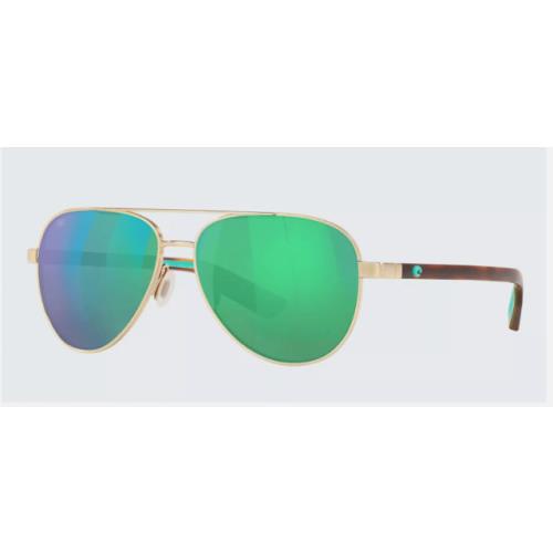 Costa Del Mar Peli PEL287OGMP Sunglasses Brushed Gold Frame /green 580P Lens