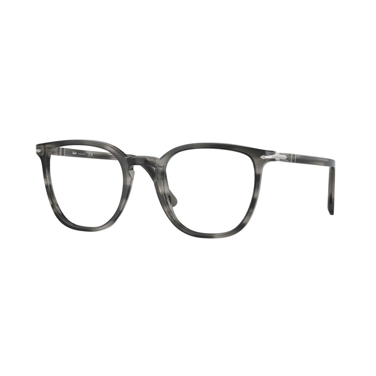 Persol PO3338V 1192 Striped Grey Clear 50 mm Unisex Eyeglasses