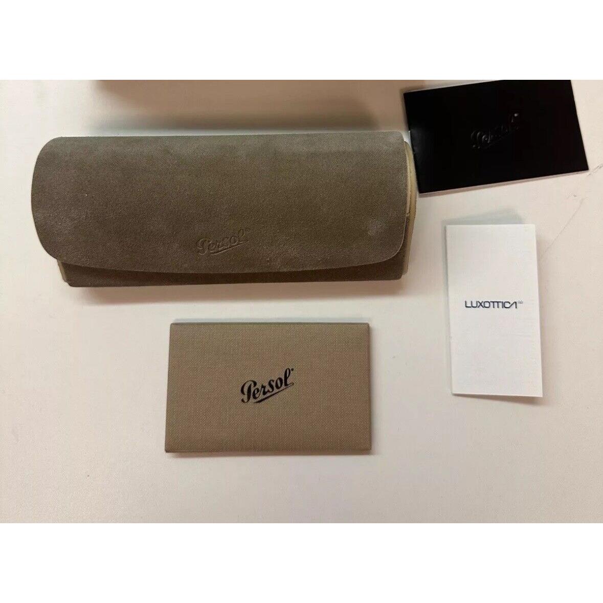 Persol Sunglasses Eyeglasses Case Gray Cleaning Cloth Glasses Optical Rare