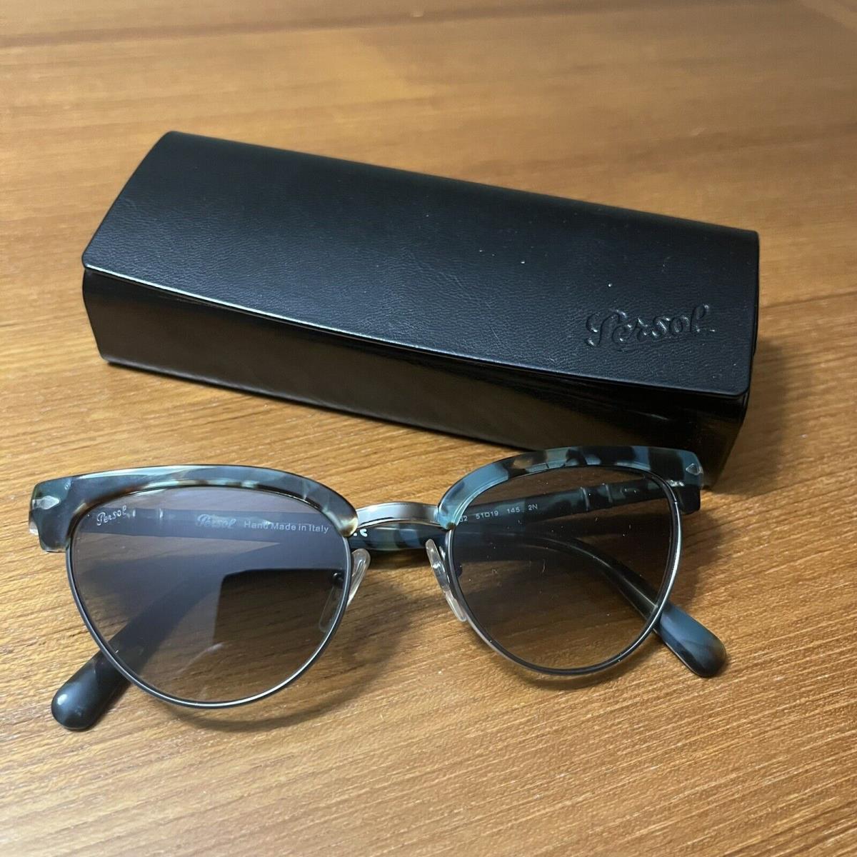 Persol Women`s Cat Eye Sunglasses PO3198S 107032 Tortoise Azure 51mm