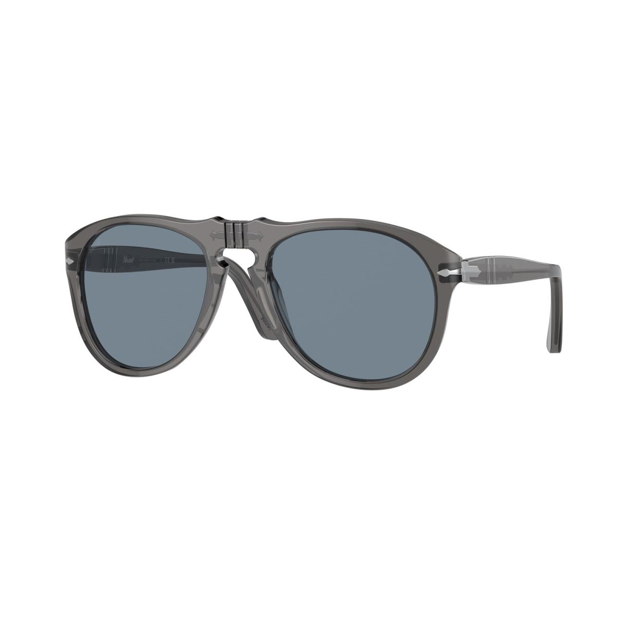 Persol PO0649 119656 Transparent Grey Blue 56 mm Men`s Sunglasses