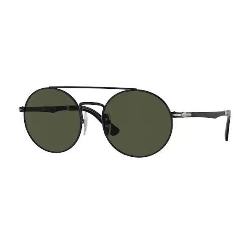 Persol PO2496S 113831 Round Black Demishiny Green 50 mm Unisex Sunglasses