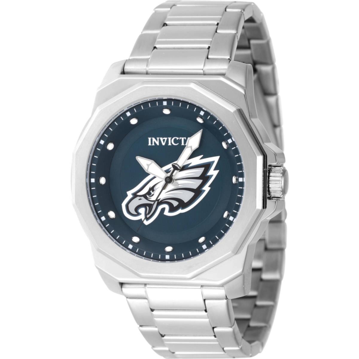 Invicta Men`s Watch Nfl Philadelphia Eagles Silver Stainless Steel Quartz 47925