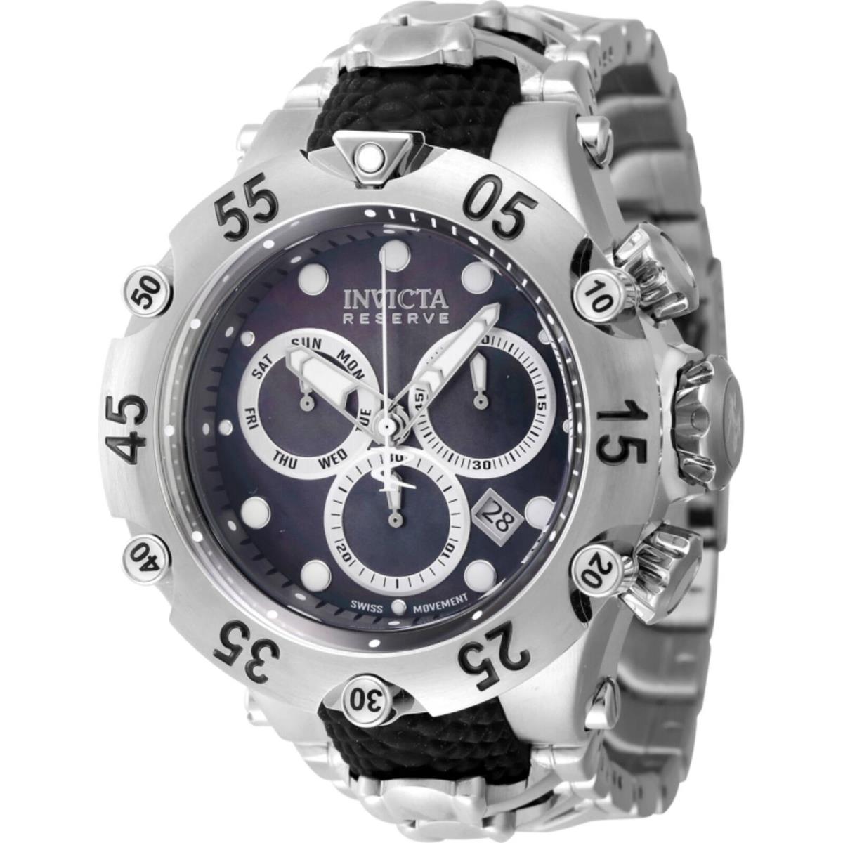 Invicta 47157 Men`s Reserve Black Silver Dial Chronograph Watch